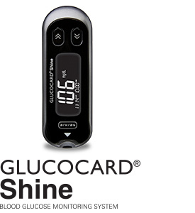 GLUCOCARD Shine Meter and Logo