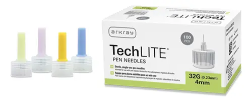 TechLITE pen needles and box